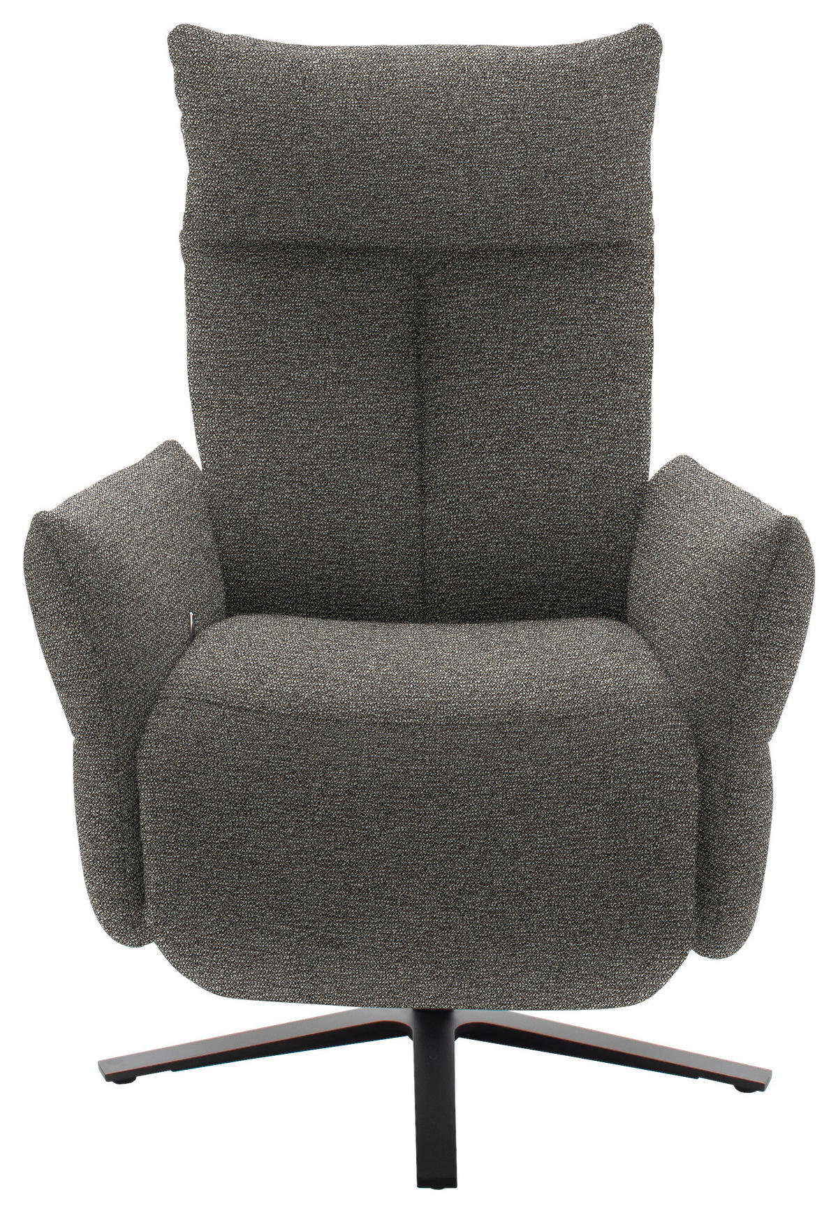 FERNSEHSESSEL in Chenille Greige  - Greige/Schwarz, Design, Textil/Metall (74/115/85cm) - Schöner Wohnen