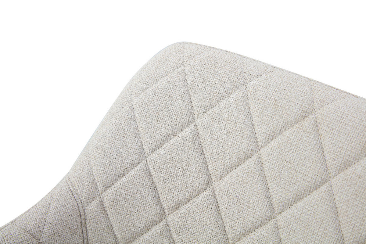 STUHL-SET 2 Stück  in Webstoff  - Creme/Schwarz, MODERN, Textil/Metall (56/83/60cm) - MID.YOU