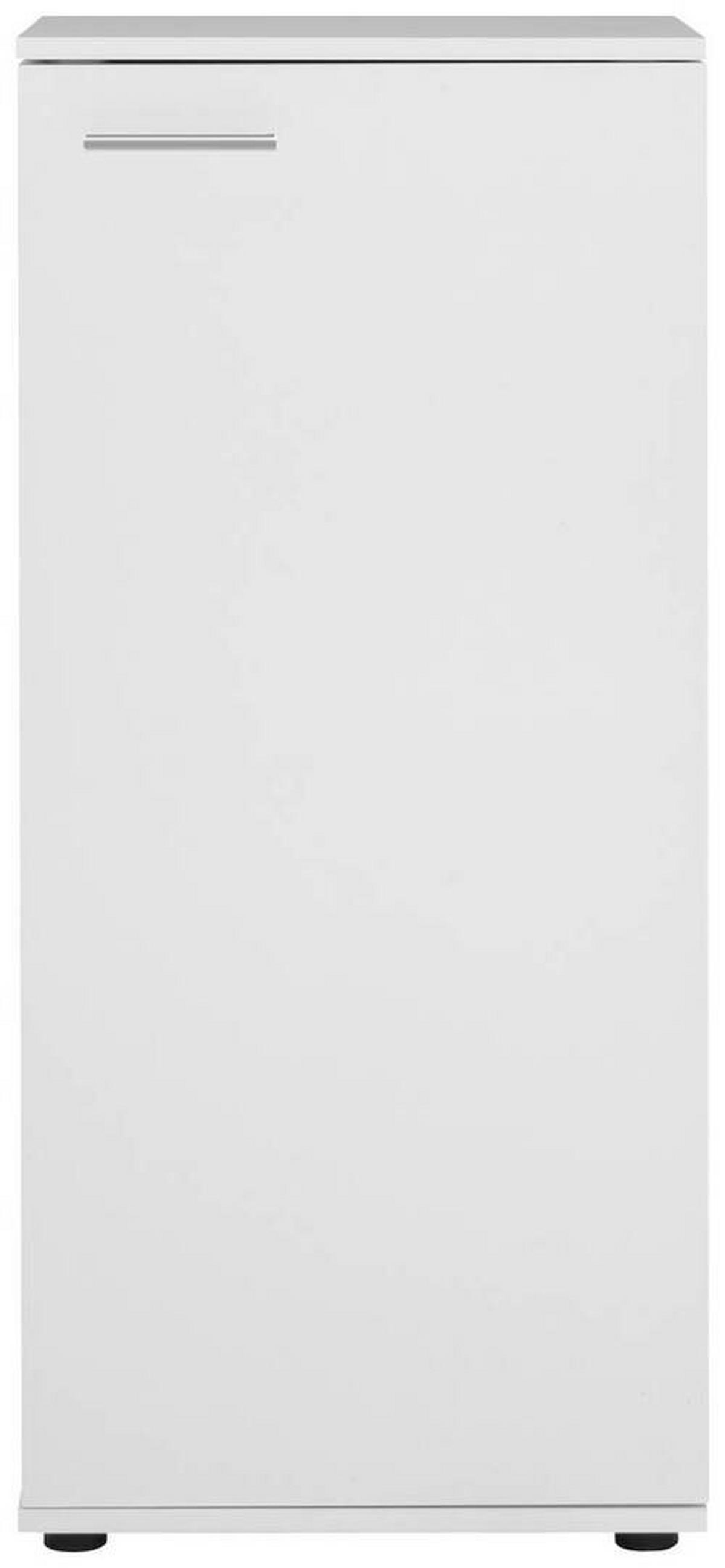 BOTNÍK, bílá, 50/110/34 cm - bílá/barvy stříbra, Design, kompozitní dřevo/plast (50/110/34cm) - MID.YOU