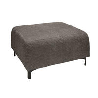 HOCKER Chenille Anthrazit  - Anthrazit/Schwarz, KONVENTIONELL, Textil/Metall (99/46/77cm) - Carryhome
