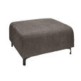 HOCKER in Textil Anthrazit  - Anthrazit/Schwarz, KONVENTIONELL, Textil/Metall (99/46/77cm) - Carryhome