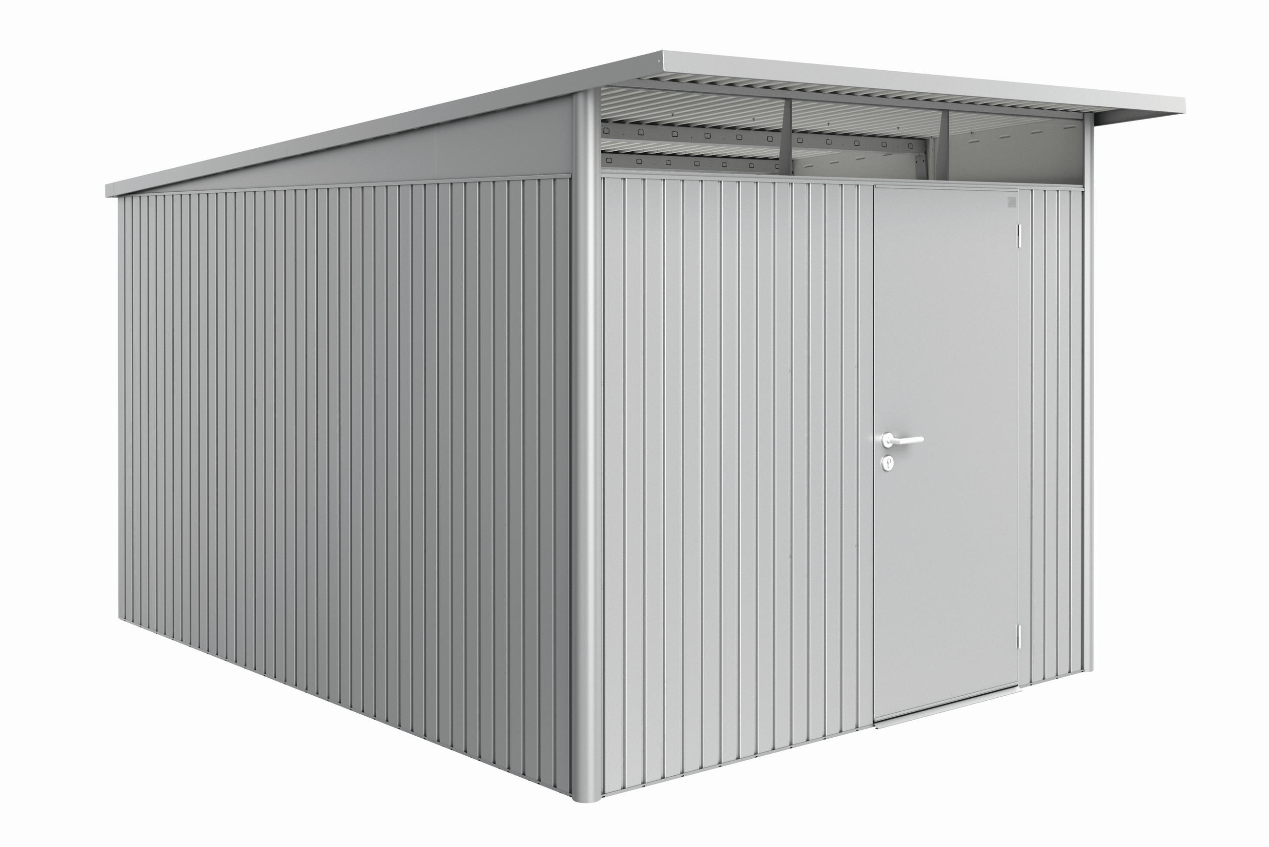 GERÄTEHAUS 260/222/380 cm  - Silberfarben, Basics, Metall (260/222/380cm) - Biohort