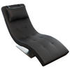 RELAXLIEGE Lederlook Schwarz  - Silberfarben/Schwarz, MODERN, Textil/Metall (60/82/170cm) - Livetastic