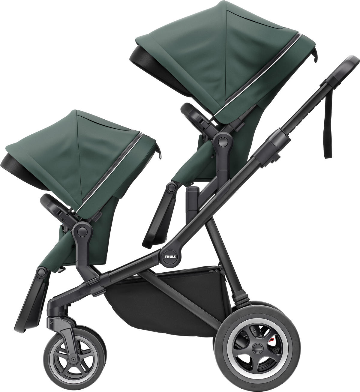 KINDERWAGENSET  Sleek  Mallard Green  - Schwarz/Grün, Trend, Textil/Metall (61/85/109cm) - Thule