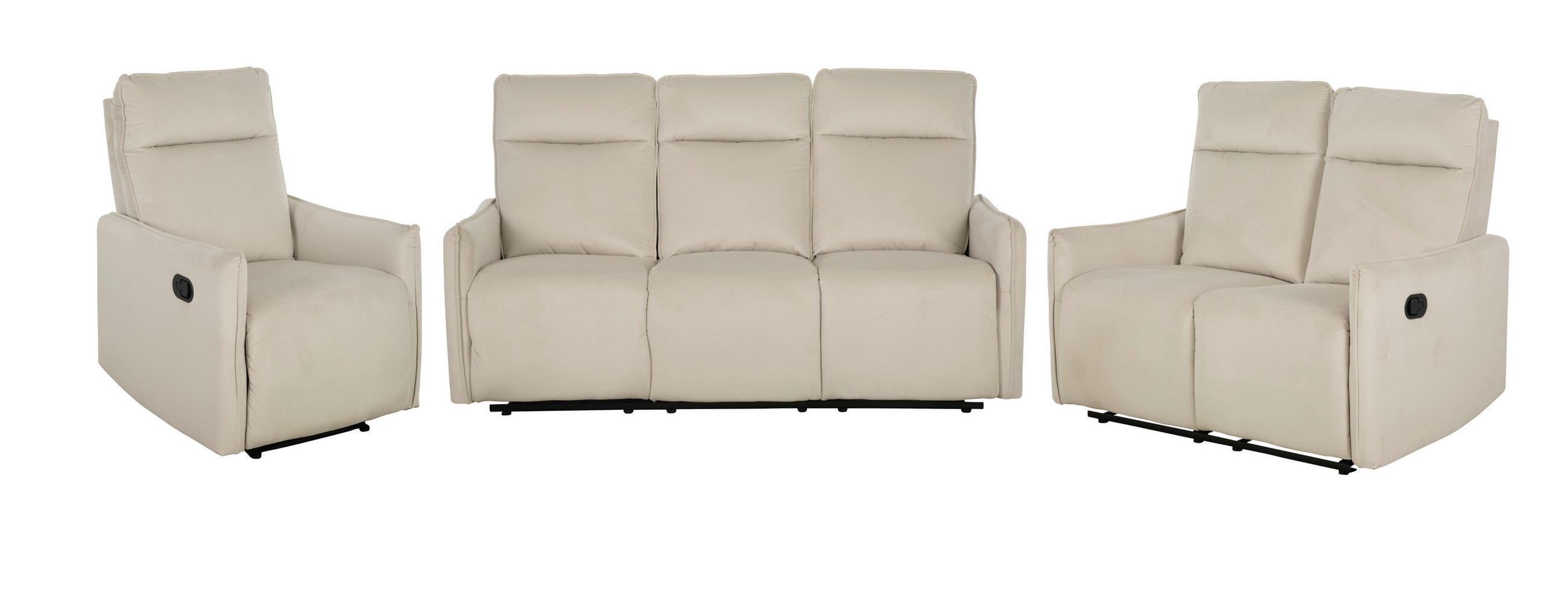 P & B SEDACÍ SOUPRAVA 3+2+1, textil, béžová