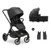 KOMBIKINDERWAGEN  Move N Care Set  Black  - Schwarz, Basics, Kunststoff/Textil (61/105/100cm) - Hauck