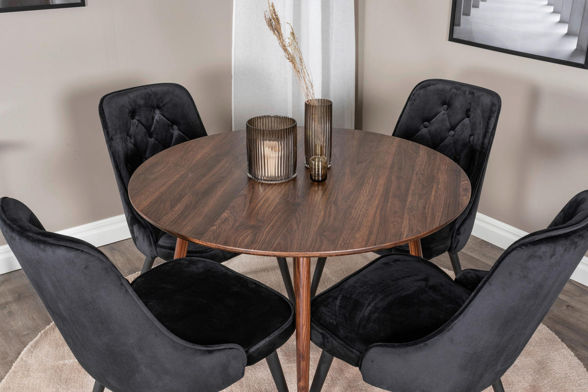 ESSTISCH in Metall, Holzwerkstoff 100/100/75 cm  - Braun, Design, Holzwerkstoff/Metall (100/100/75cm) - Livetastic