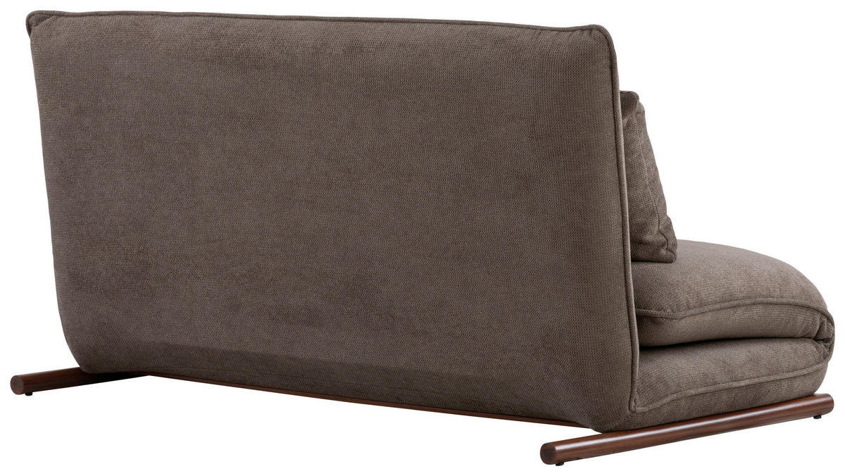 SOFA VELIN Samt Braun, Dunkelbraun  - Dunkelbraun/Braun, Design, Textil/Metall (140/97/80cm) - MID.YOU