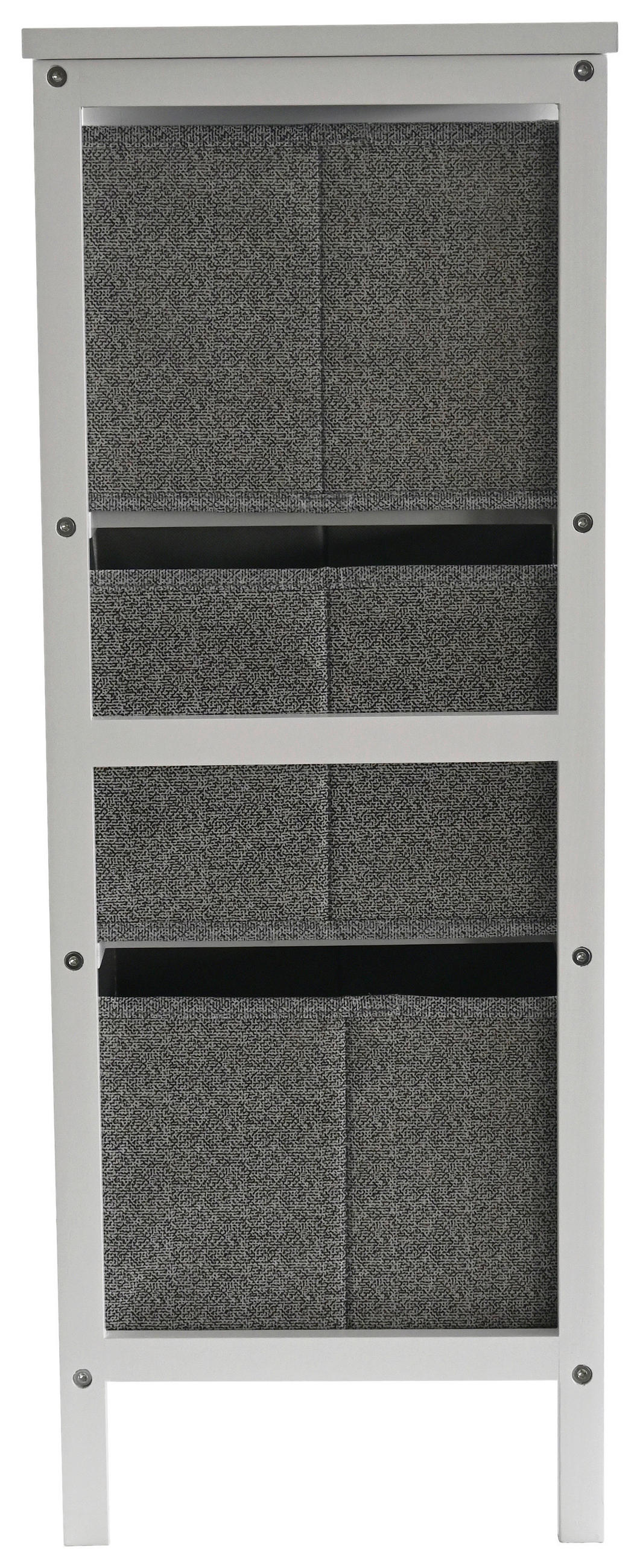 REGAL  70/80/30 cm Grau, Weiß  - Weiß/Grau, Basics, Karton/Holz (70/80/30cm) - Carryhome
