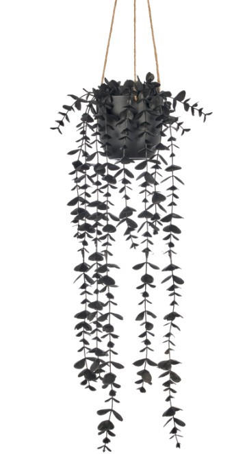 KUNSTPFLANZE Eukalyptus 52 cm  - Schwarz, Basics, Kunststoff (52cm)