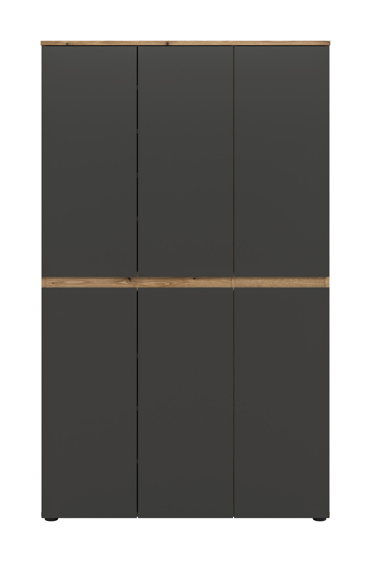 GARDEROBENSCHRANK  in 105/175/37 cm  - Eichefarben/Anthrazit, Design, Holzwerkstoff/Kunststoff (105/175/37cm) - Livetastic