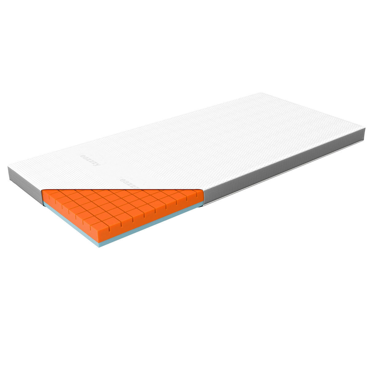 TOPPER EaZzzy Topper Premium Cube 90/200 cm Höhe ca.  - Weiß, Basics, Kunststoff (90/200cm) - Genius