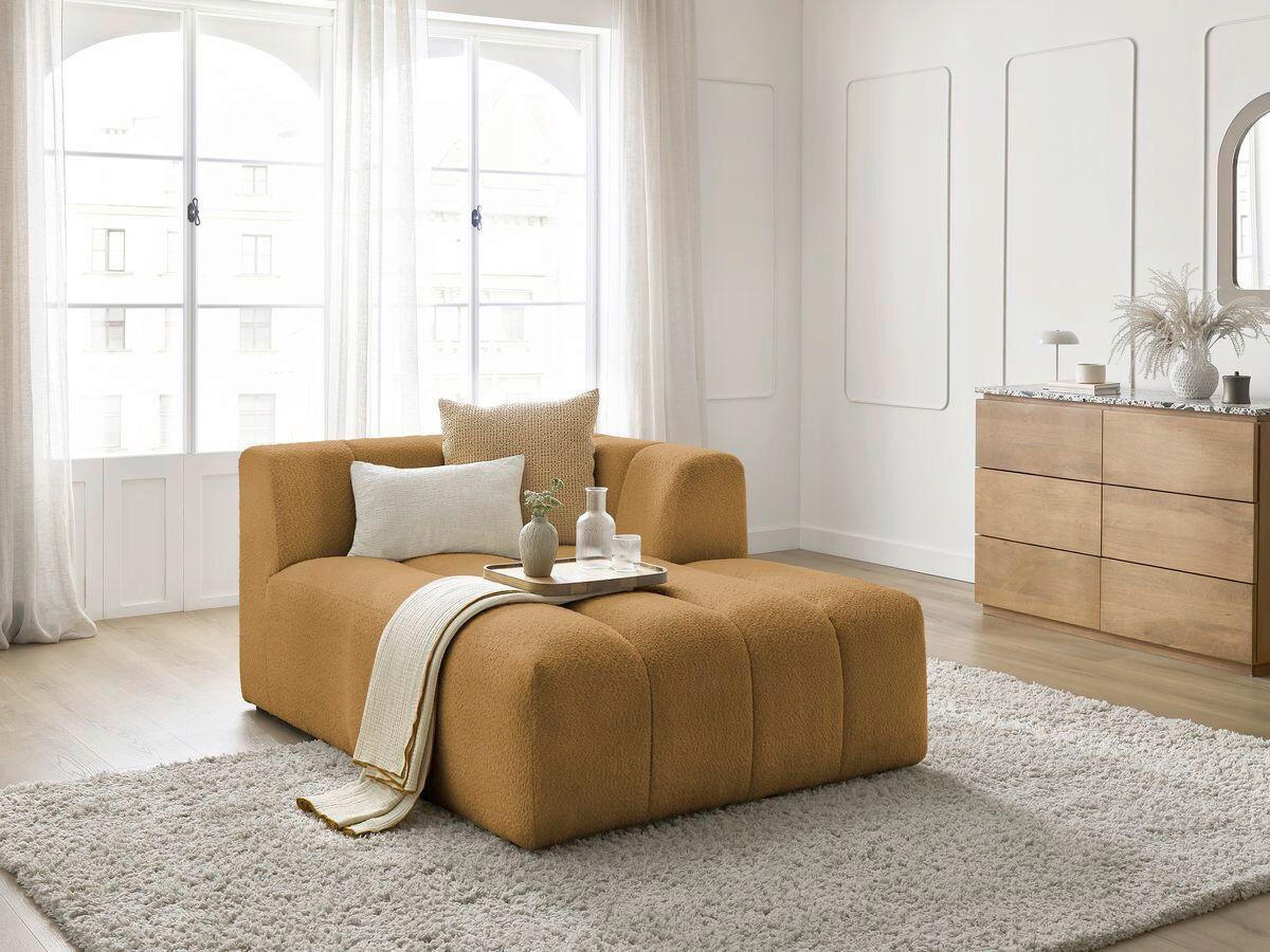 SOFAELEMENT ANNECY Bouclé Gelb  - Gelb/Schwarz, MODERN, Kunststoff/Textil (120/72/170cm)