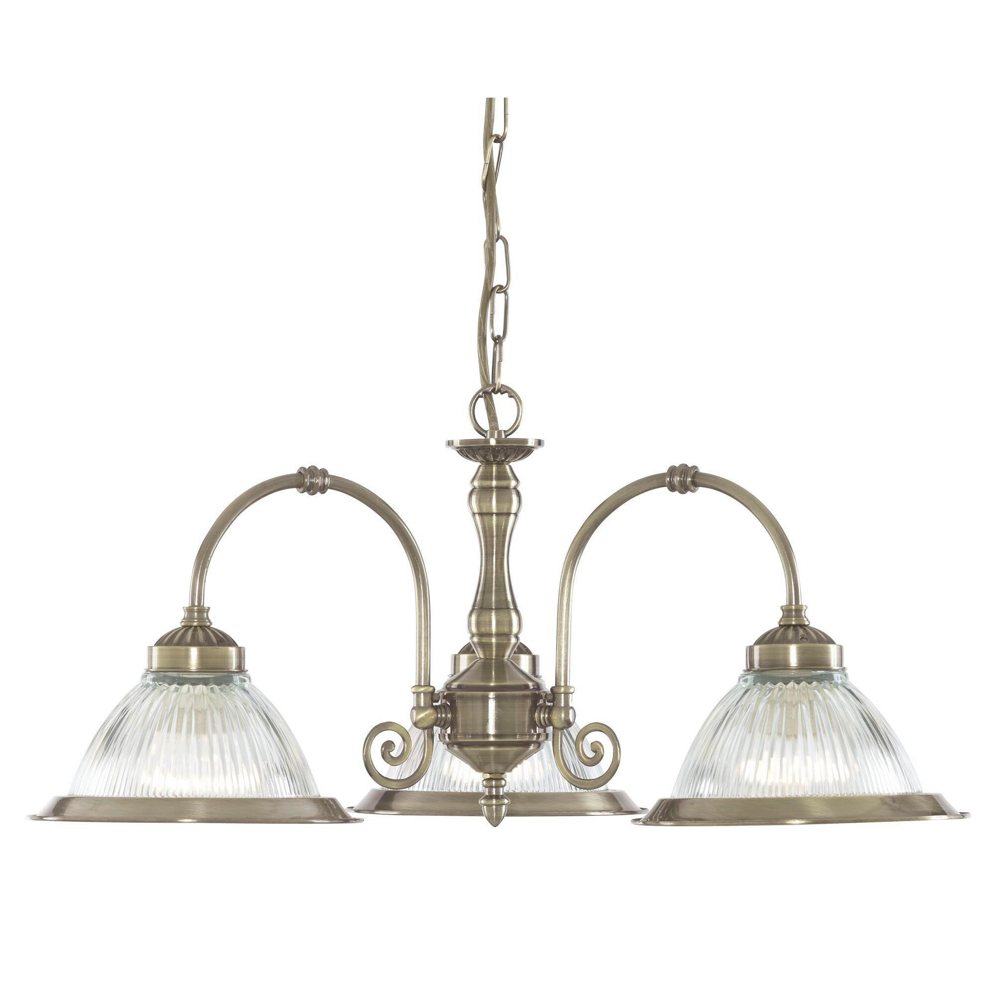 HÄNGELEUCHTE American Diner 62/82 cm   - Messingfarben, Design, Glas/Metall (62/82cm)