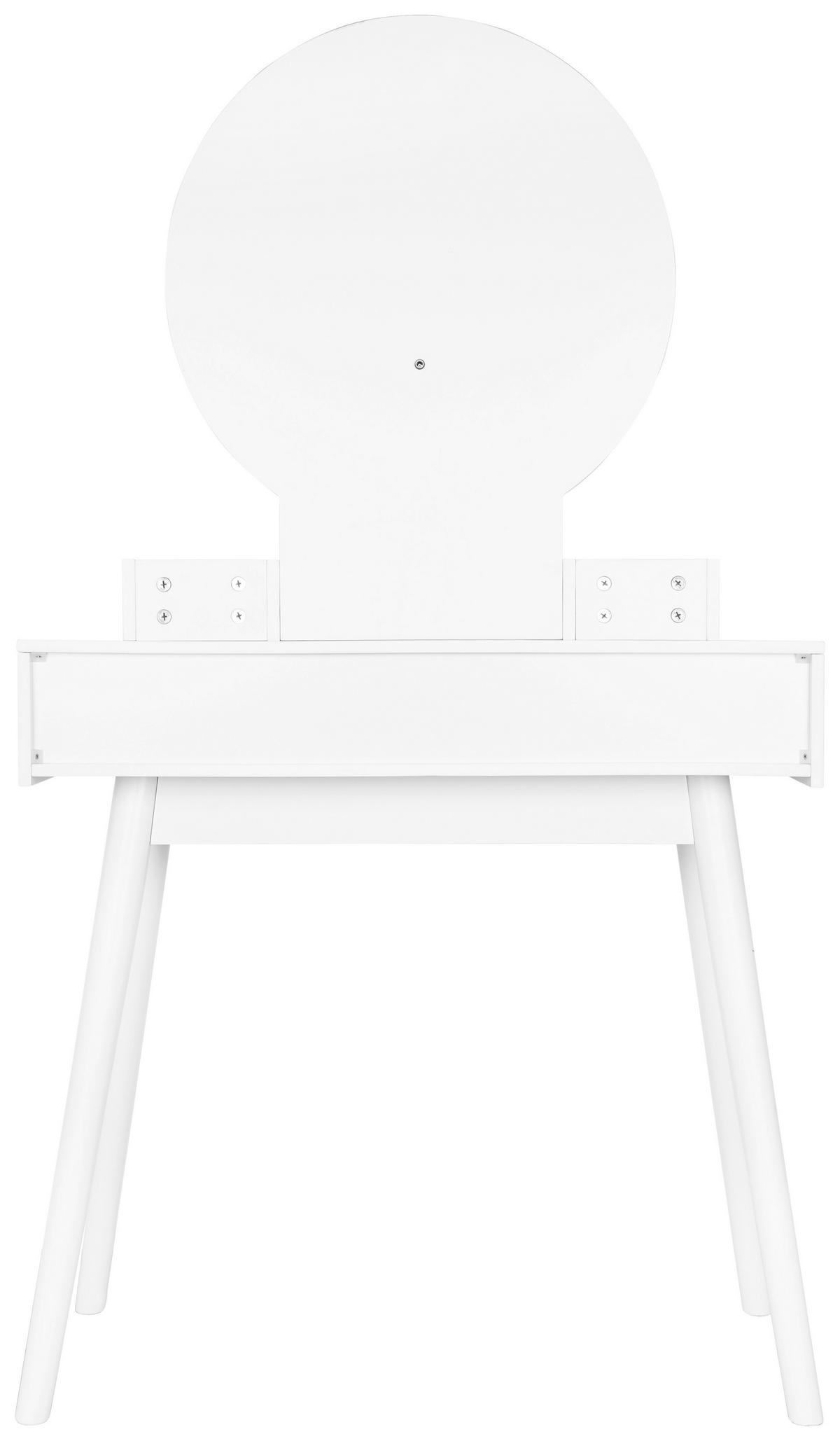 SCHMINKTISCH80/40/139 cm, Weiss  - Weiss, Trend, Glas/Holz (80/40/139cm) - Carryhome