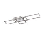 LED-DECKENLEUCHTE Irvine 105/42/6,5 cm  - Nickelfarben, Design, Kunststoff/Metall (105/42/6,5cm) - Novel