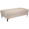 HOCKER Cord Beige  - Beige/Schwarz, Design, Textil/Metall (140/45/80cm) - Xora