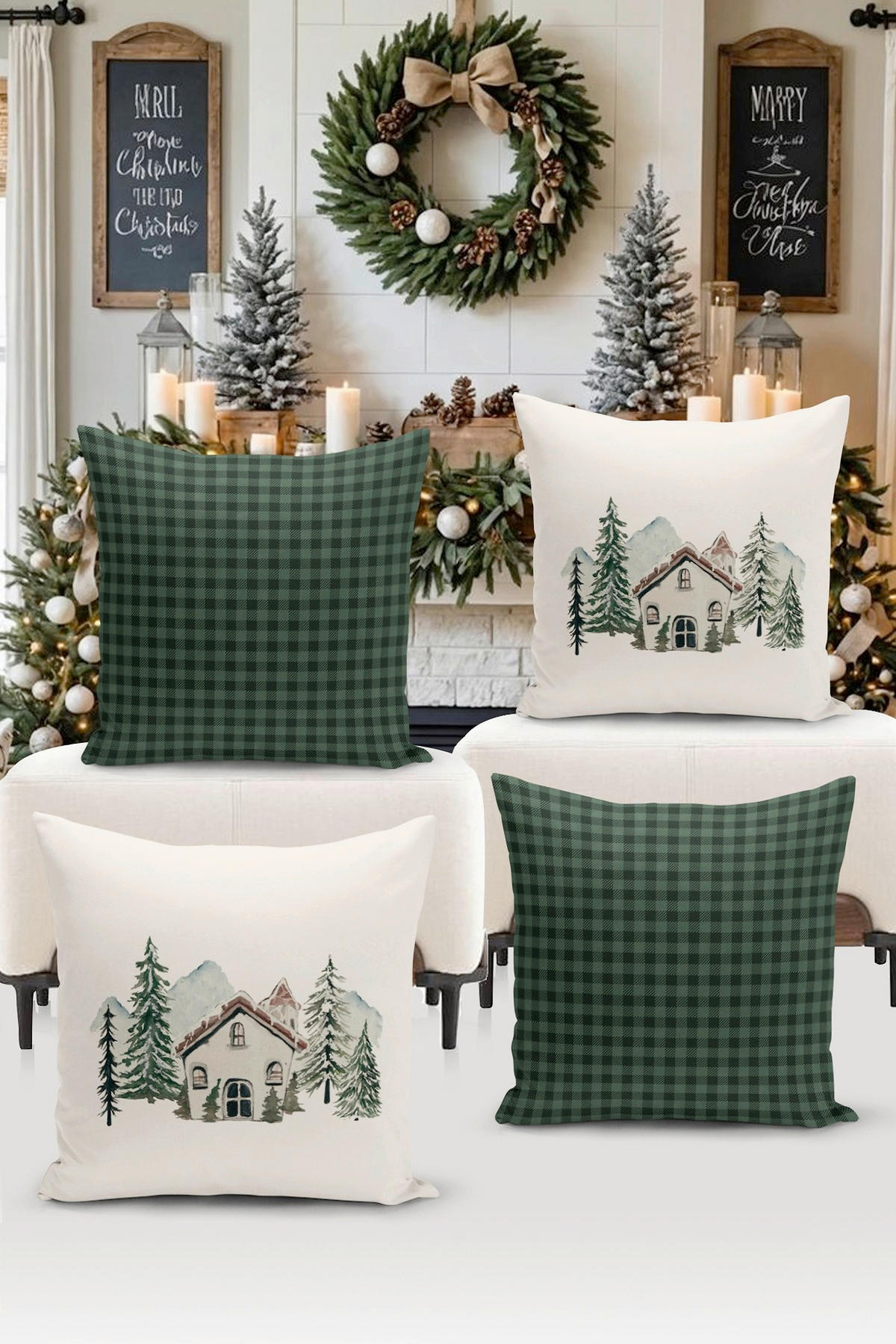 KISSENBEZUG-SET 43/43 cm  - Multicolor, Basics, Textil (43/43cm) - X-Mas