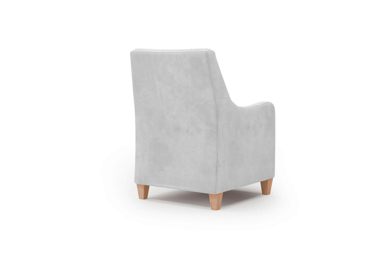 SESSEL in Flachgewebe Silberfarben  - Eichefarben/Silberfarben, KONVENTIONELL, Holz/Textil (70/93/75cm) - Sit & More