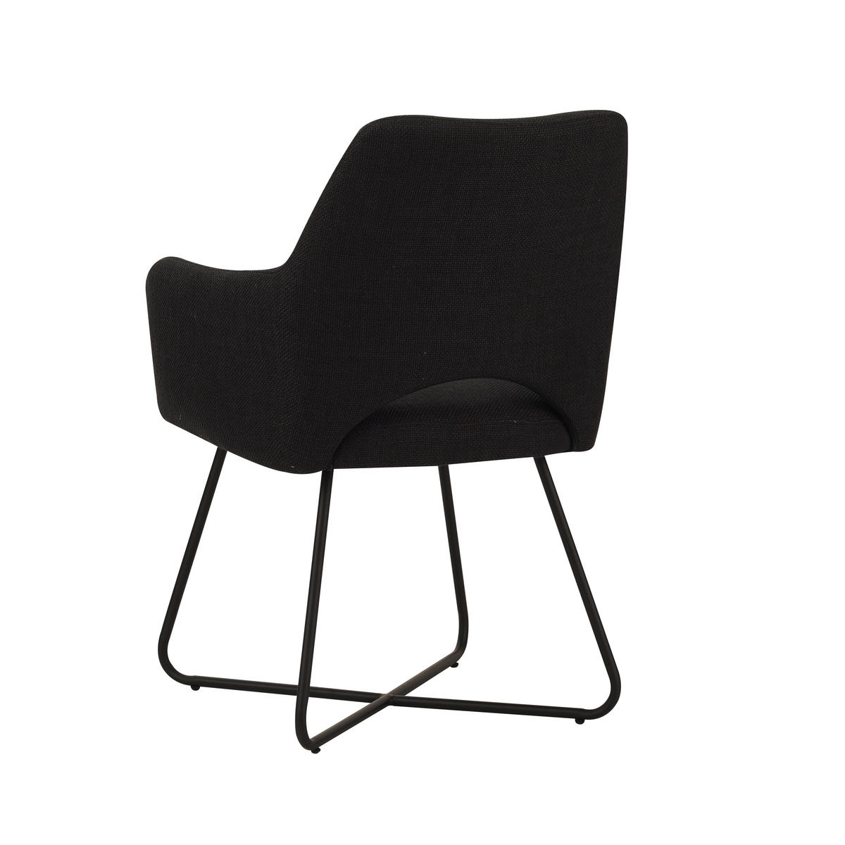 ŽIDLE S PODRUČKAMI, tkaná látka, černá - černá, Moderní, kov/textil (60/88/63,5cm) - MID.YOU