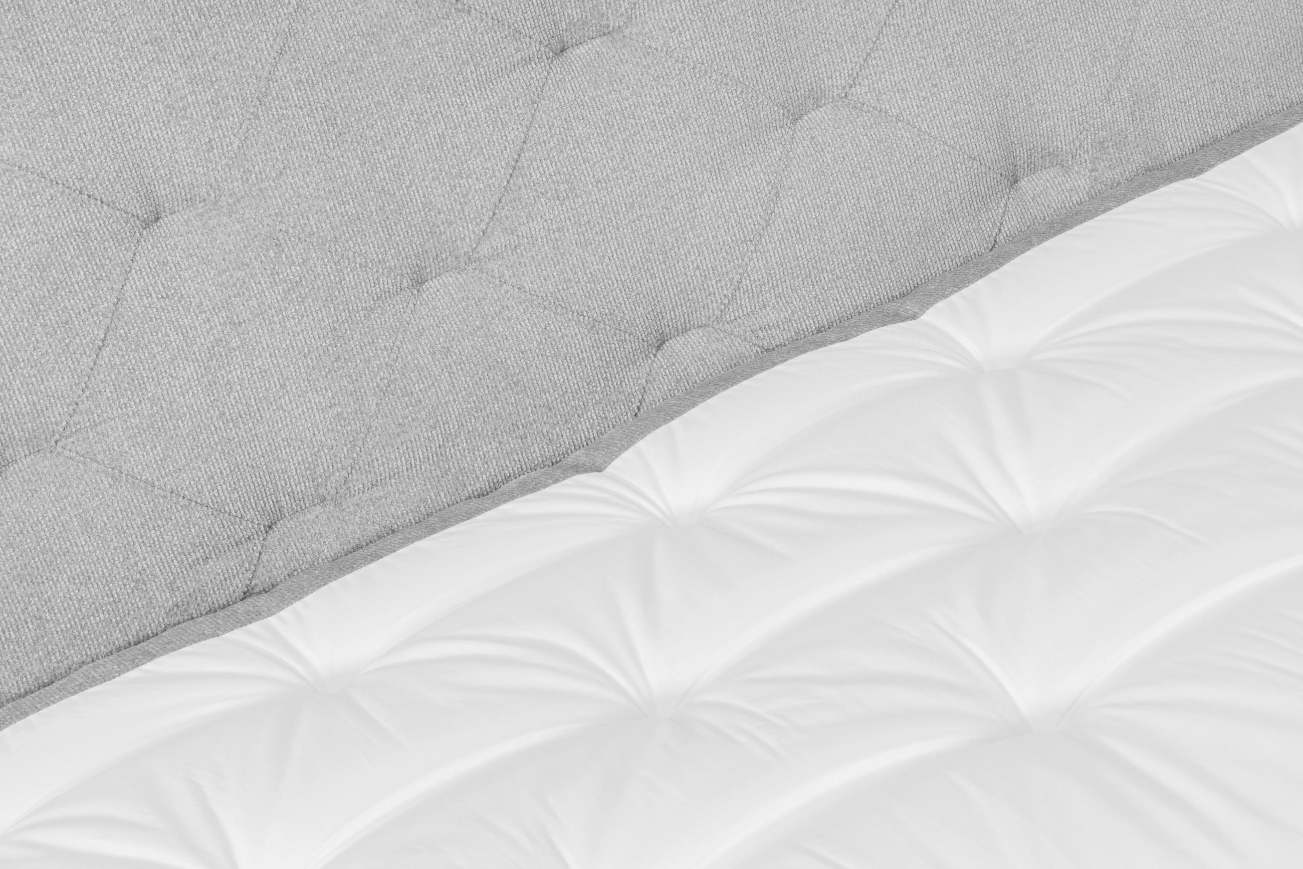 BOXSPRINGBETT 140/200 cm  in Grau  - Eichefarben/Grau, KONVENTIONELL, Holz/Textil (140/200cm) - Welnova
