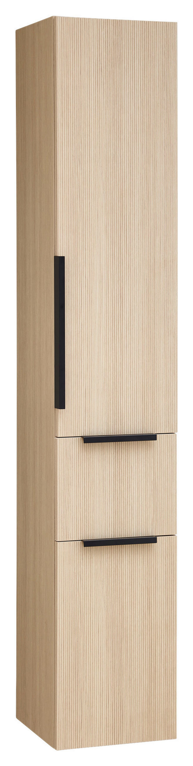 HOCHSCHRANK 30/168/33 cm  - Eichefarben/Schwarz, Natur, Glas/Holzwerkstoff (30/168/33cm) - Sadena