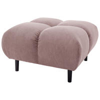 HOCKER Cord Altrosa  - Schwarz/Altrosa, MODERN, Holz/Textil (73/41/73cm) - Pure Home Lifestyle