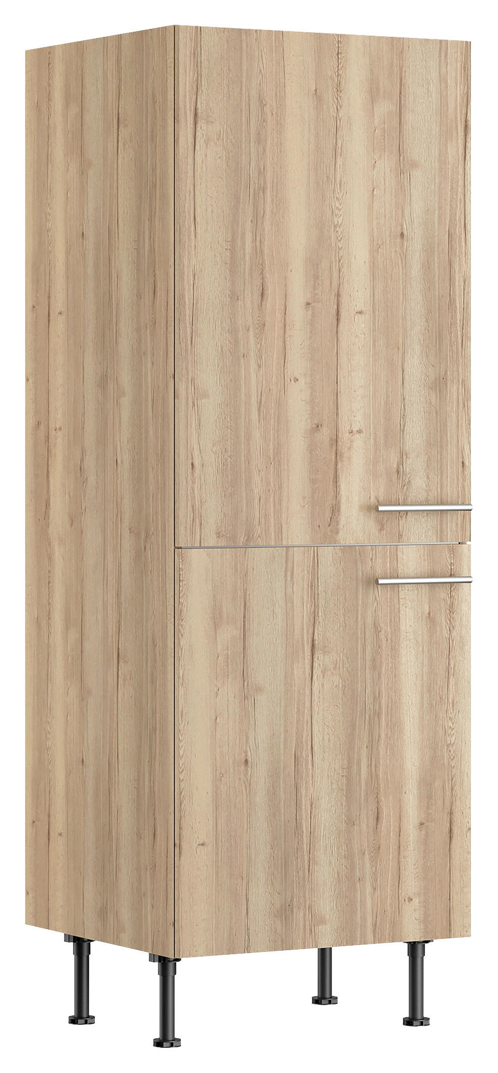 GERÄTEUMBAUSCHRANK 60/176,6/58,1 cm  in Wildeiche  - Wildeiche/Edelstahlfarben, Basics, Holzwerkstoff/Metall (60/176,6/58,1cm) - Optifit