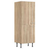 GERÄTEUMBAUSCHRANK 60/176,6/58,1 cm  in Wildeiche  - Wildeiche/Edelstahlfarben, Basics, Holzwerkstoff/Metall (60/176,6/58,1cm) - Optifit