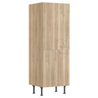 GERÄTEUMBAUSCHRANK 60/176,6/58,1 cm  in Wildeiche  - Wildeiche/Edelstahlfarben, Basics, Holzwerkstoff/Metall (60/176,6/58,1cm) - Optifit