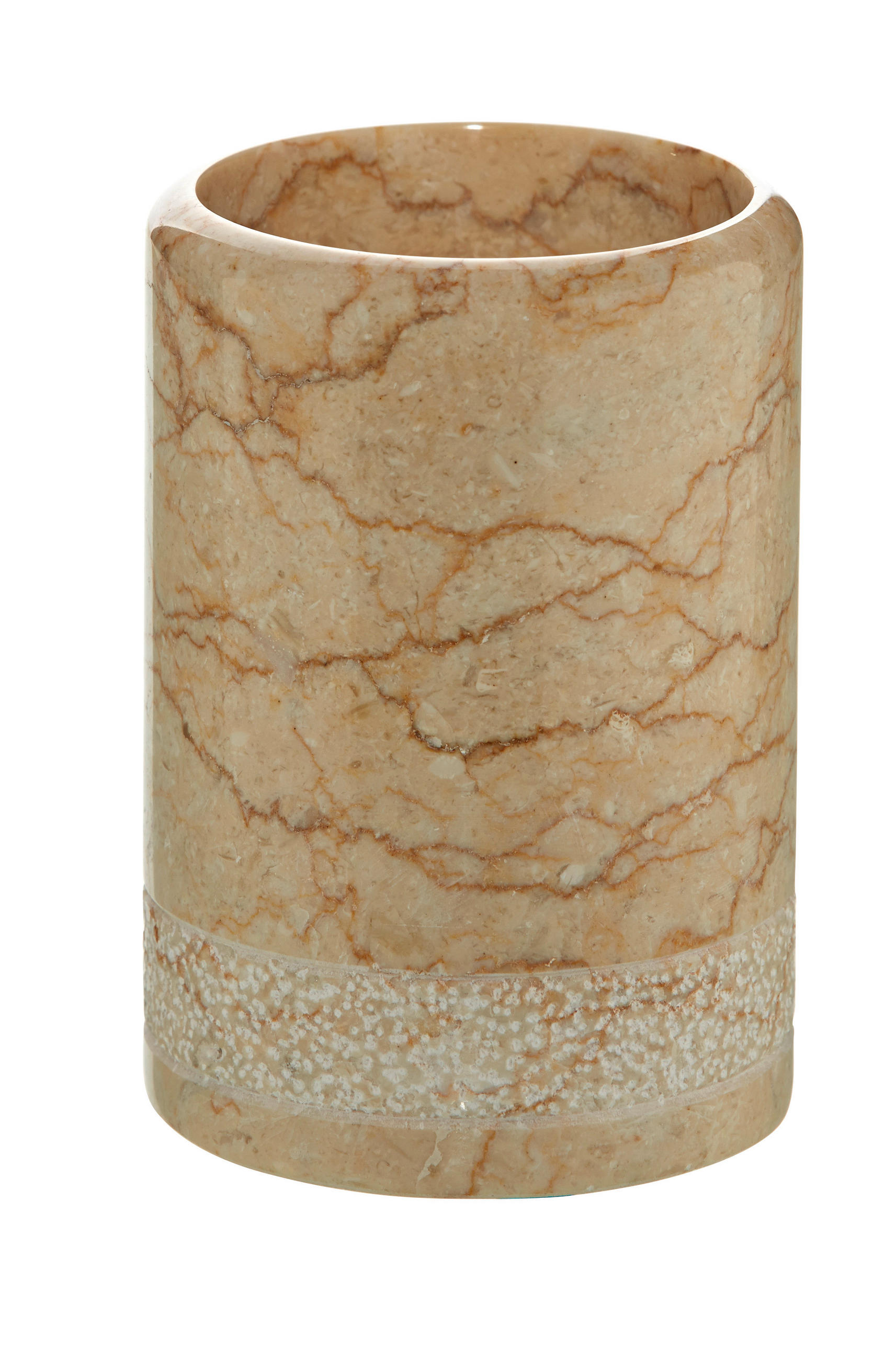 ZAHNPUTZBECHER JULIA  - Hellbraun, Basics, Stein (8/11,5cm) - Sadena