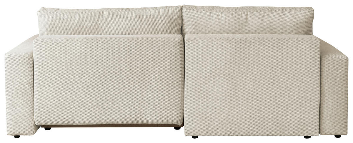 Colțar Extensibil, lemn, metal, plastic, textil, bej, 173/258 cm - bej/negru, Modern, plastic/lemn (173/258cm) - Carryhome