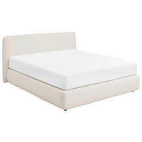 BOXSPRINGBETT 180/200 cm,  in Creme, H2 + H3 = mittel + fest  - Creme/Schwarz, Design, Kunststoff/Textil (180/200cm) - RUF Betten