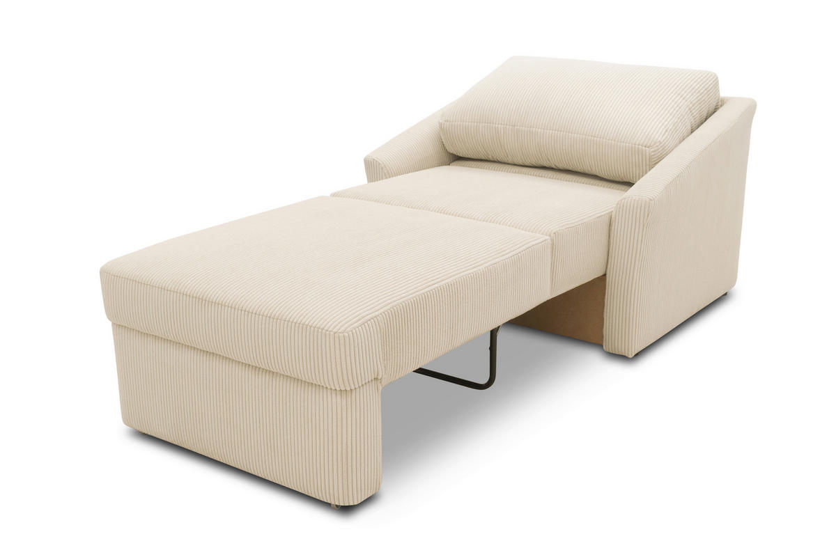 SCHLAFSESSEL RELAX BOX Mikrofaser Beige    - Beige/Schwarz, Basics, Kunststoff/Textil (108/86/96cm) - MID.YOU