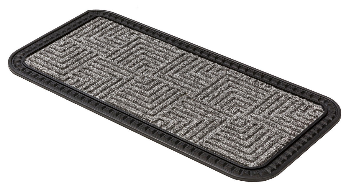 FUßMATTE 25/60 cm Border Star  - Grau, KONVENTIONELL, Textil (25/60cm) - Esposa