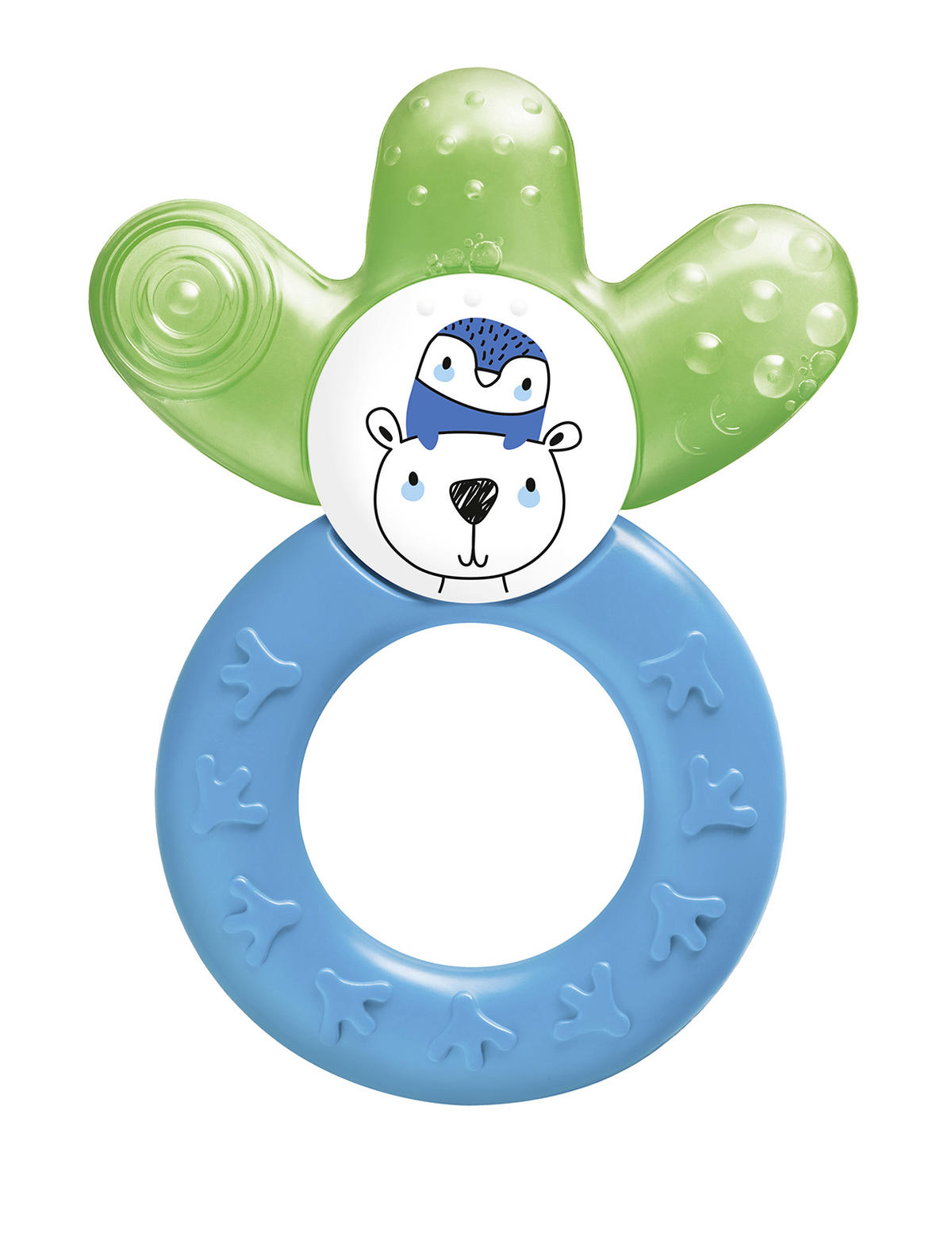 BEISSRING 4 Monat(e)  - Blau/Gelb, Basics, Kunststoff (11,7/17,5/2,6cm) - MAM