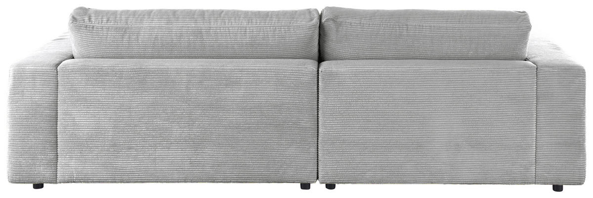 ECKSOFA in Cord Grau  - Schwarz/Grau, Design, Kunststoff/Textil (190/270cm) - Lomoco