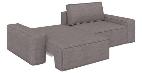 SCHLAFSOFA mit Liegefunktion, Schlafen auf Sitzhöhe, Rücken echt Webstoff Dunkelgrau - Dunkelgrau/Schwarz, KONVENTIONELL, Kunststoff/Textil (256/83/115cm) - Carryhome