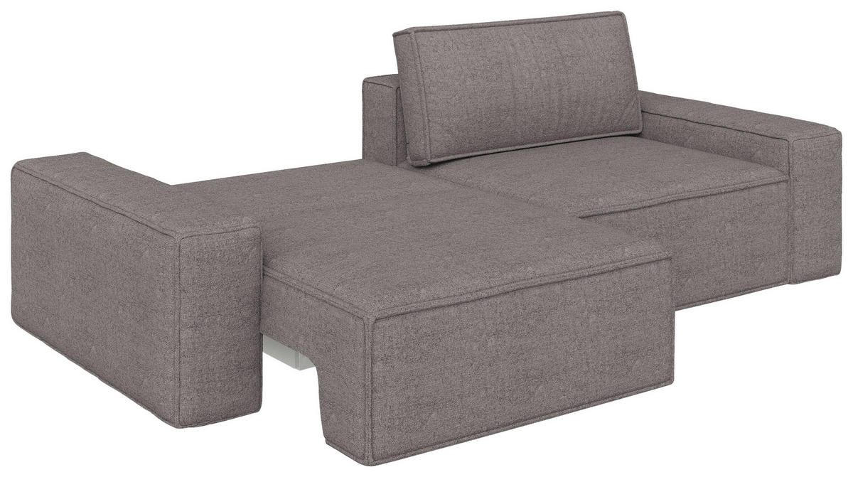 SCHLAFSOFA Webstoff Dunkelgrau  - Dunkelgrau/Schwarz, KONVENTIONELL, Kunststoff/Textil (256/83/115cm) - Carryhome