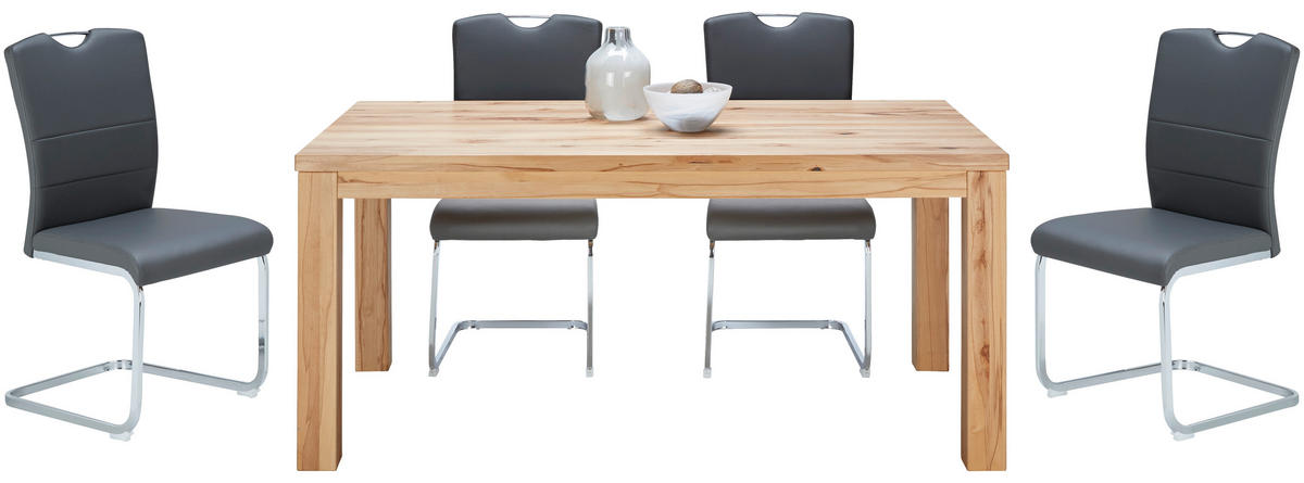 ESSTISCH in Holz 160/90/75 cm  - Buchefarben, Natur, Holz (160/90/75cm) - Linea Natura