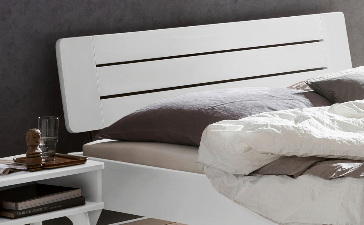 BETT 160/200 cm  in Weiß  - Weiß, KONVENTIONELL (160/200cm) - Hasena
