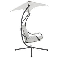 VISEČ SEDEŽ - temno siva/svetlo siva, Moderno, kovina/tekstil (120/104/210cm) - Ambia Garden