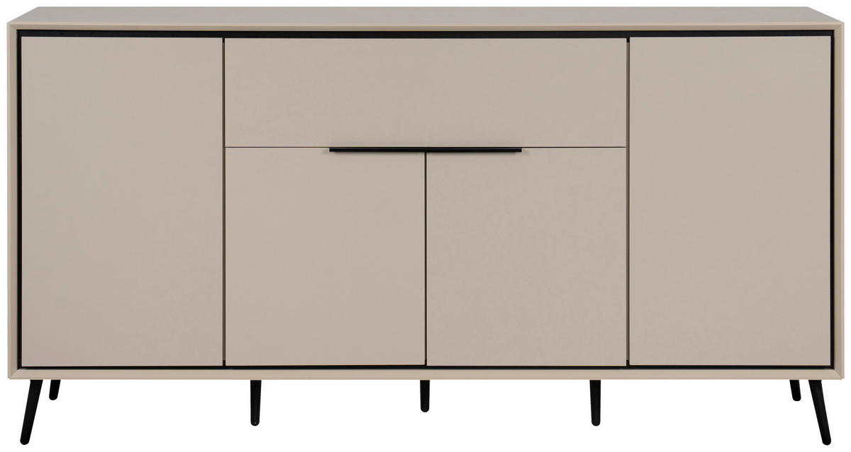 KOMODA   175/90/38 cm   boje pijeska  - boje pijeska/crna, Konvencionalno, drvni materijal/metal (175/90/38cm) - Livetastic