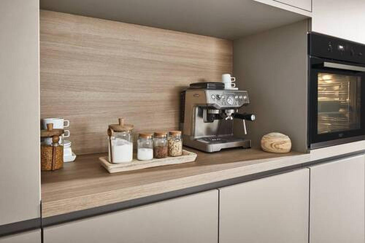 EINBAUKÜCHE   - Lavagrau, Design, Holzwerkstoff - Dieter Knoll