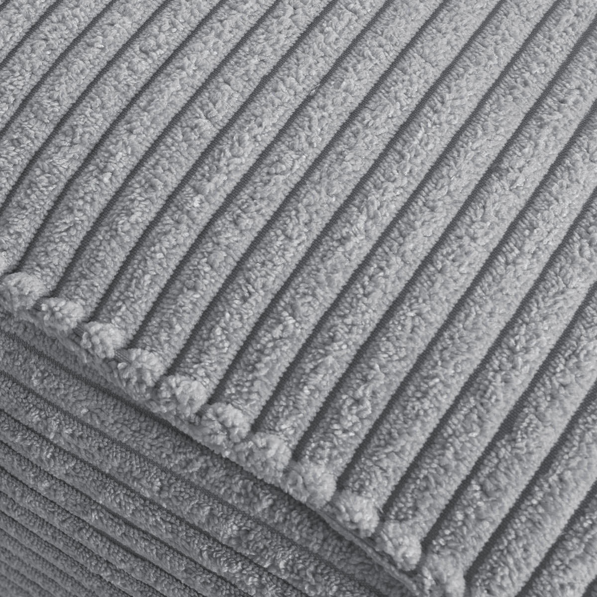 HOCKER in Textil Hellgrau  - Hellgrau/Schwarz, Design, Textil/Metall (60/49/53cm) - Landscape