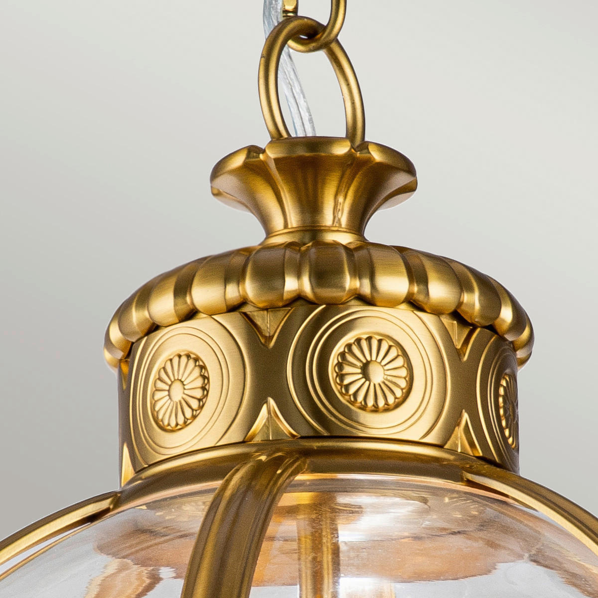 KRONLEUCHTER 37.1/71.1 cm    - Messingfarben, Konventionell, Glas/Metall (37.1/71.1cm) - Elstead Lighting