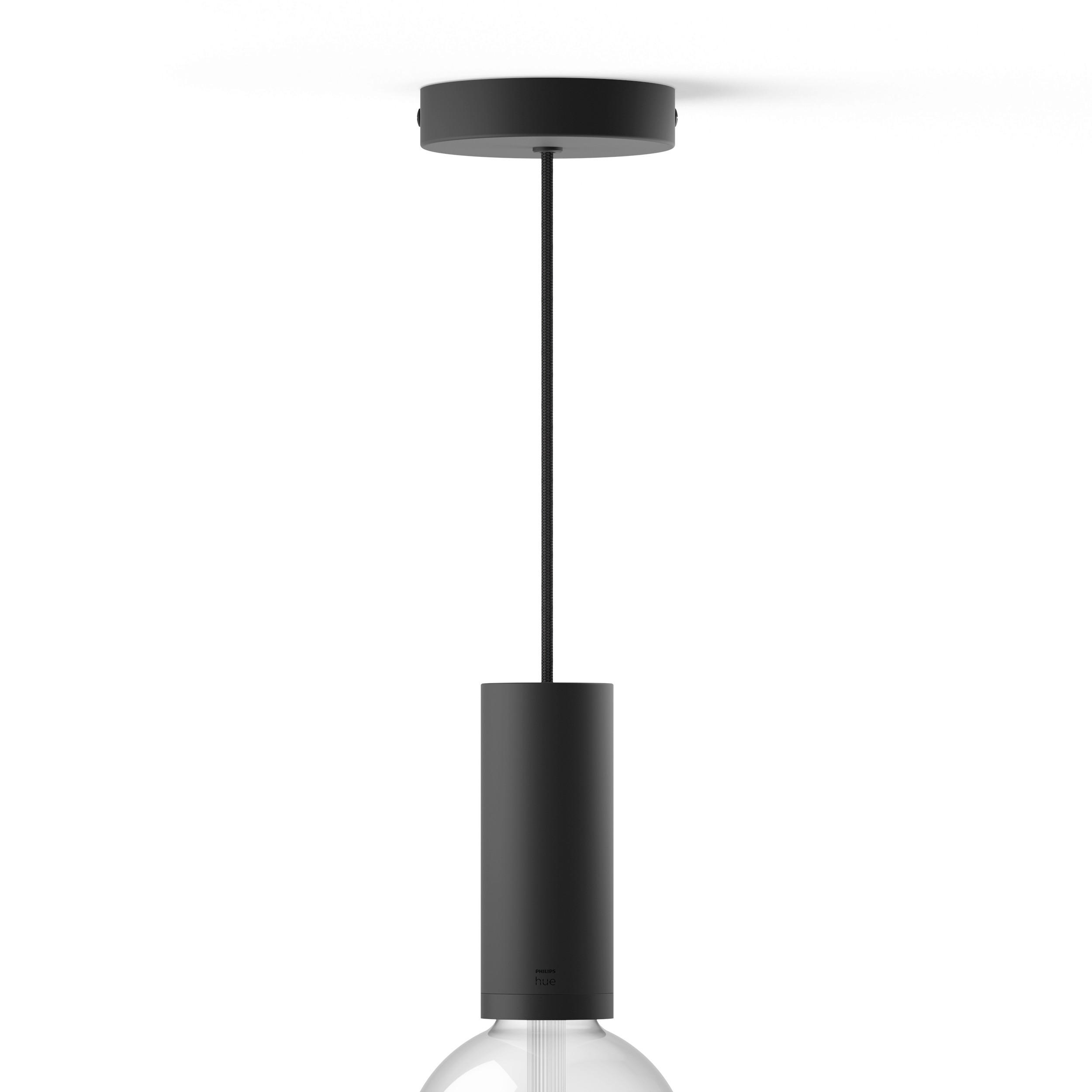 SCHNURPENDEL 11,5/5,78/25 cm    - Schwarz, Basics, Metall (11,5/5,78/25cm) - Philips HUE