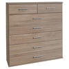 BYRÅ 91/106/40 cm  - aluminiumfärg/ekfärgad, Klassisk, trämaterial/plast (91/106/40cm) - MID.YOU