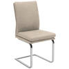 SCHWINGSTUHL  in Stahl Mikrofaser  - Sandfarben/Chromfarben, Design, Textil/Metall (47/100/64cm) - Novel