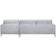 ECKSOFA Grau Chenille  - Silberfarben/Grau, KONVENTIONELL, Textil/Metall (284/143cm) - Carryhome